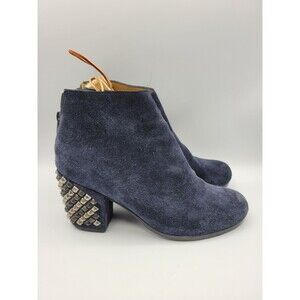 Colleen Cordero Ankle Boots Women's Sz 8 Suede Studded Heal Zipper